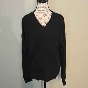 Women's Black V-Neck Sweater